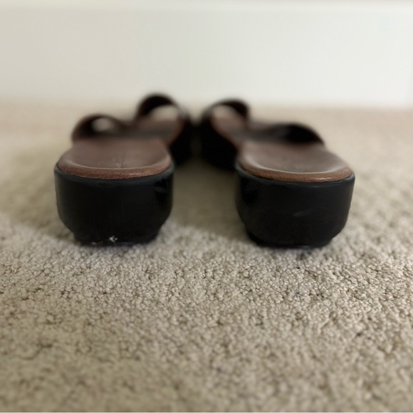 Clarks Boho Leather Floral Platform Sandals Size 10 - Picture 3 of 7